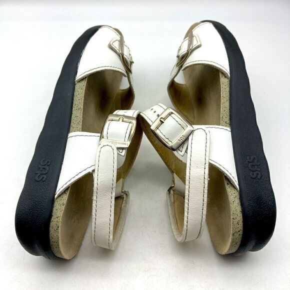 Sas Tripad Comfort White Leather Sandals Size 7M - Picture 5 of 8